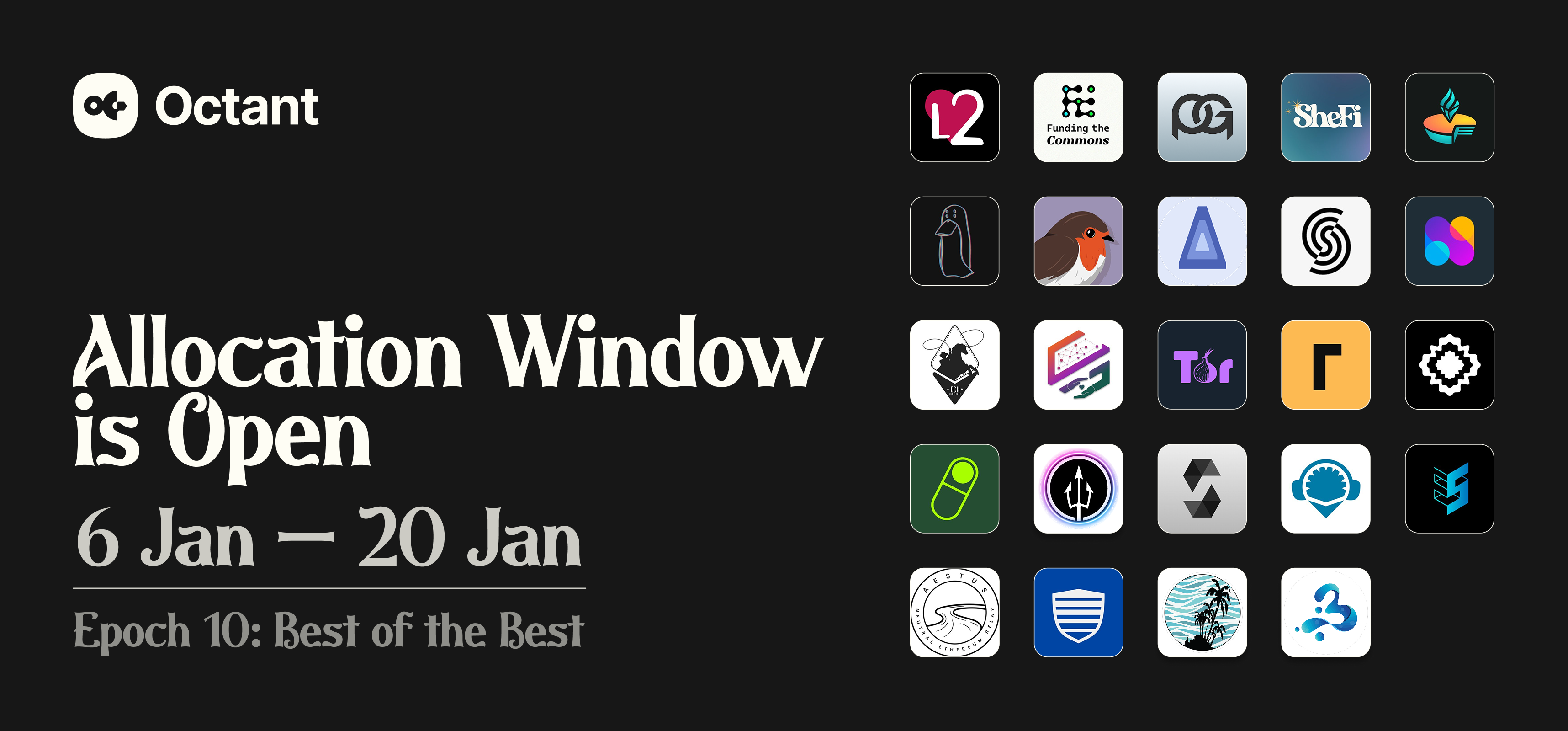 Epoch 10 closes in 4 days. Have you allocated?